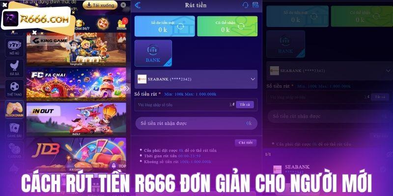 Cách rút tiền R666 đơn giản cho người mới